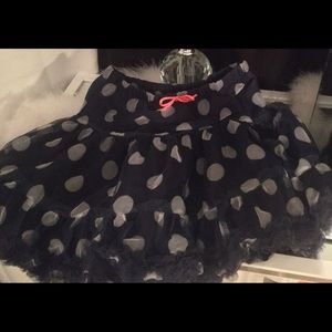 H&M Navy and white polka dot skirt